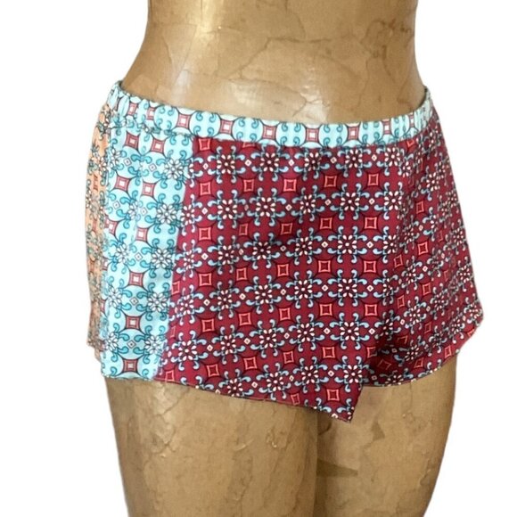 Victoria's Secret Satin Lounge Sleep Shorts Sz M BOHO Mixed Pattern 168R - Picture 4 of 9